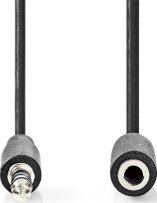 Kabllo audio stereo Nedis, zgjatues 3.5mm mashkull në 3.5mm femër, 1m, e zezë