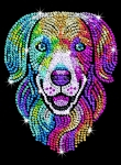Set kreativ KITFIX Sequin Art Purple Harlequin Hound, DIY, me sekuina shumëngjyrëshe, lejla