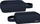Penar Starpak Pencil Case Pouch, 2 zinxhirë, material tekstil, blu e errët