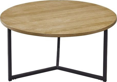 Tavolinë kafeje Shumee Rhonda Grande, MDF dru arre, bazë metalike, kafe e errët