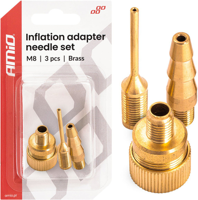 Set adapterë fryrje AMIO 04502, fije M8, bronz, shumëpërdorimësh