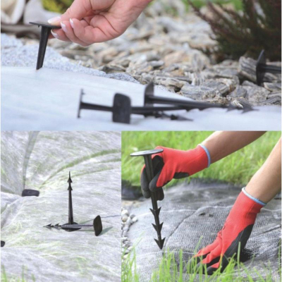 Kunja fiksuese për kopsht Harpoon Peg, 21 cm, plastikë, të zeza