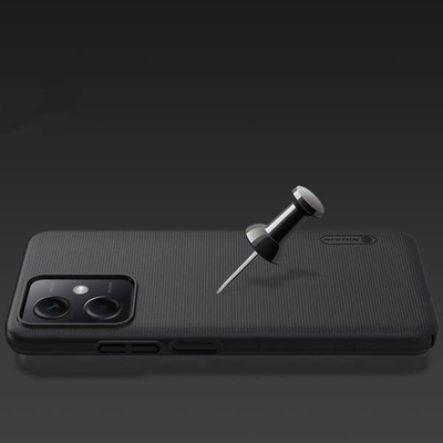 Kapak telefoni Nillkin Super Frosted, për Xiaomi Redmi Note 12 5G dhe Poco X5 5G, polikarbonat, i zi