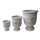 Set vazo dekorative Gardener HM4729, 3 copa, FiberClay, e bardhë