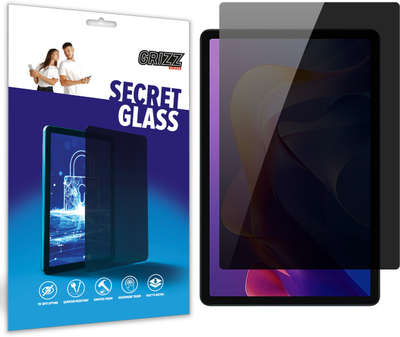 Xham mbrojtës GrizzGlass Matte SecretGlass për Xiaomi Redmi Pad 2, privatësi, mat, i zi