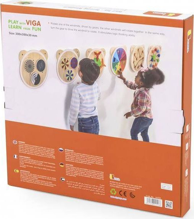 Lodër Viga Toys, prej druri, krem