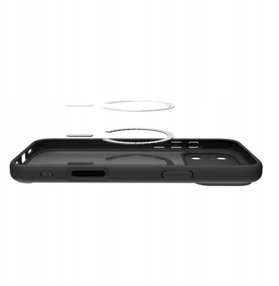 Mbulesë telefoni Spigen Ultra Hybrid MagSafe për iPhone 17 Pro Max, transparente me kornizë Frost Black, e zezë