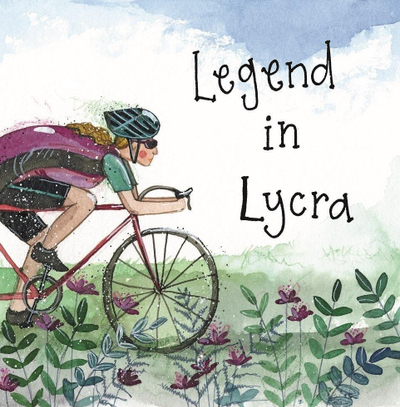 Kartë urimi Alex Clark Legend in Lycra, 160 x 160mm, me zarf, e bardhë
