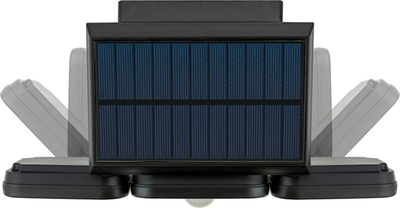 Lampë solare muri outdoor, me sensor lëvizjeje, IP65, e zezë