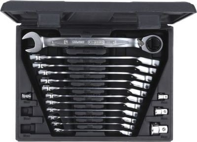 Set çelësash racetë KS Tools GEARplus, 8-19mm, 12 copë, në kuti plastike