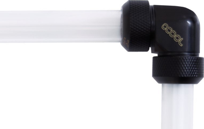 Përshtatës ftohje me ujë Alphacool Eiszapfen, 13mm HardTube, lidhës 90°, i zi