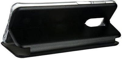 Kapak-portofol me kapak për telefon Xiaomi Redmi Note 9T Pro, pëlhurë, me kapëse magnetike, i zi