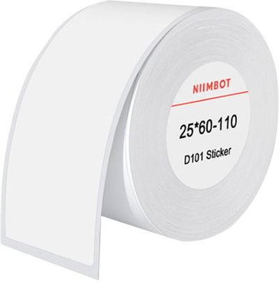 Etiketa termike Niimbot T25*60-110WHITE, 25x60 mm, 110 copë, të bardha