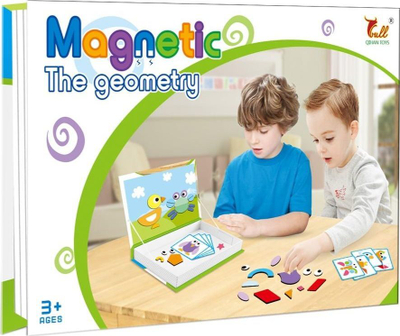 Puzzle magnetike Askato: figura gjeometrike, 75 pjesë
