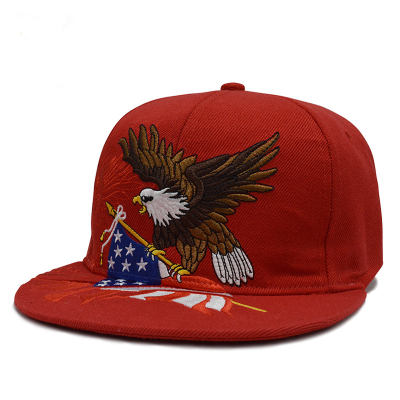 Kapele bejsbolli me strehë të rrafshët (Snapback) me shqiponjë dhe flamur Amerikan