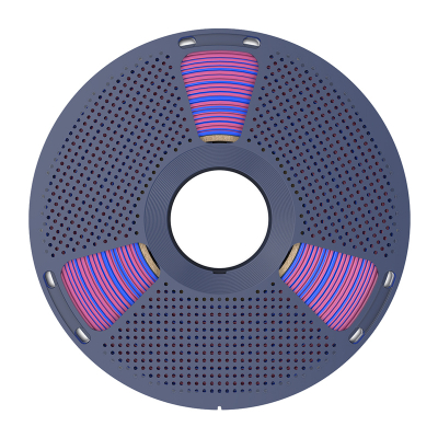 Filament 3D SUNLU PLA+ Silk Dual Colour, 1.75mm, 1kg, i kuq dhe blu