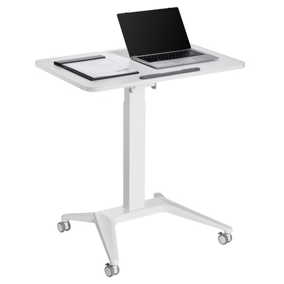 Tavolinë mobile për laptop Maclean MC-453W, 80x52 cm, rregullim pneumatik i lartësisë, e bardhë