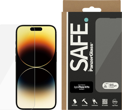 Xham mbrojtës SAFE by PanzerGlass për iPhone 14 Pro UWF, xham sigurie, 1 copë, transparent