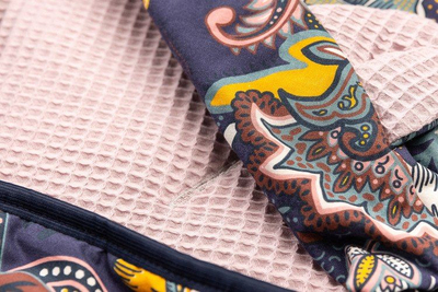 Mbështjellëse për ulëse makinë Sensillo Swaddle Waffle Boho, 90x90cm, pambuk, rozë e pistë