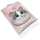 Portofol kartash ILike Nimmy Big Eyed Pet 2.0 Cat, lëkurë ekologjike, me rrip dore, rozë