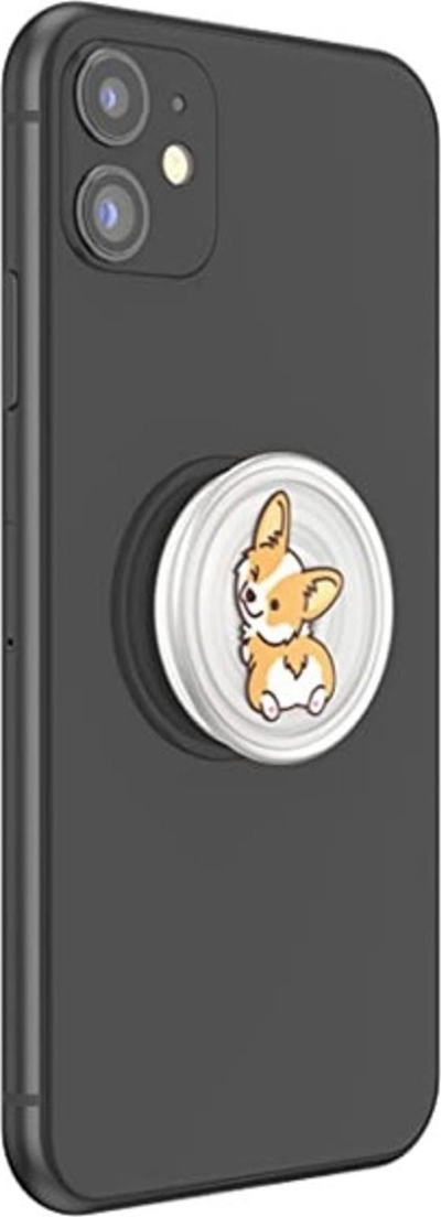 Aksesor telefoni PopSockets PlantCore Translucent Cheeky Corgi, kapje ngjitëse, i tejdukshëm
