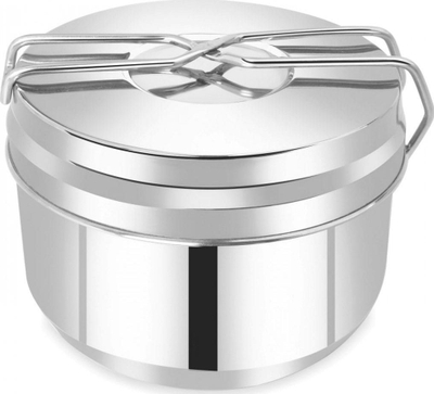Set ene kampingu KingHoff KH-1373, 3 pjesë, çelik inox, argjendtë