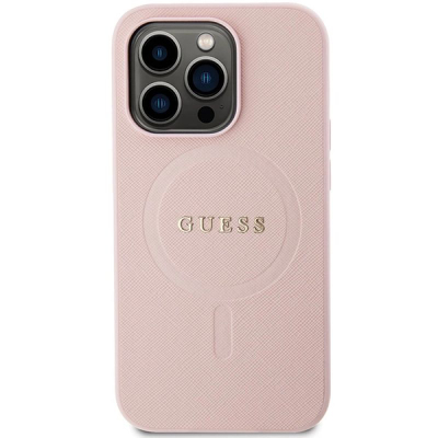 Futrollë telefoni Guess GUHMP13LPSAHMCP për iPhone 13 Pro dhe 13 6.1", me MagSafe, rozë