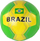 Top futbolli LEAN TOYS Brazil, madhësia 5, 24 cm, jeshil e verdhë