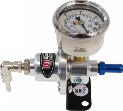 Rregullator presjoni karburanti D1Spec D, me manometër, universal, argjend