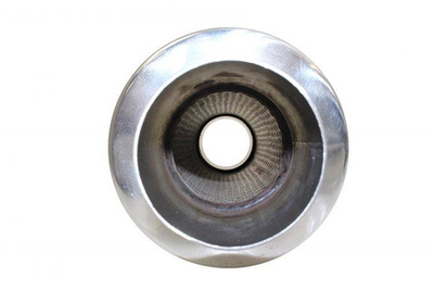 Qetësues sportiv qendror TurboWorks, 2.5", 300mm, çelik inox argjendtë