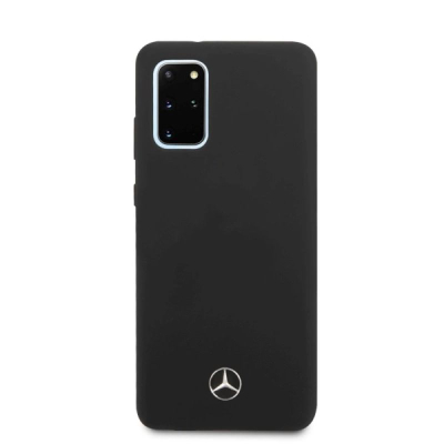 Mbrojtëse telefoni Mercedes-Benz Silicone për Samsung Galaxy S20 Plus, silikoni, e zezë