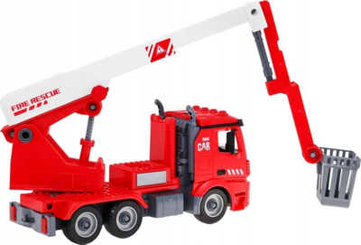 Set loje zjarrfiksa Yiwan Toys Fire Brigade 2 in 1, kamion me drita edhe zëra, helmetë edhe gjojna, shumëngjyrësh