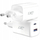 Karikues muri LTC AC Charger 30W GaN, USB C PD, USB A 3A, i bardhë
