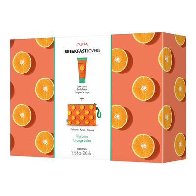 Set Pupa Milano Breakfast Lovers, 003 Orange Juice, 200ml Body Lotion + çantë