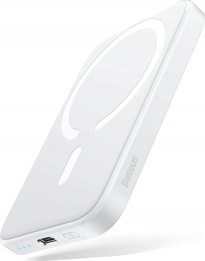 Baseus Magnetic Mini Безжичен Power Bank, 6000 mAh, 20W, White