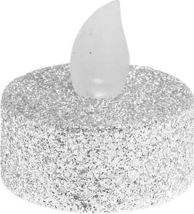 Set qirinj LED Tealight, 6 copë, me bateri, ngjyrë argjendi