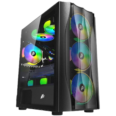 Kuti kompjuteri 1STPLAYER Gaming X3 M 4F1, Micro ATX ITX, RGB, e zezë
