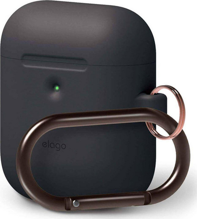 Kuti mbrojtëse silikoni Elago Hang për Air Pods 2, e zezë