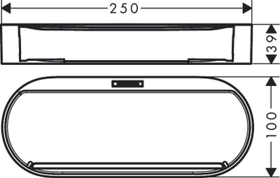 Shportë dushi Hansgrohe Storage Basket, plastike, fikse në mur, e zezë mat
