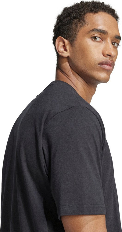 Bluzë adidas Essentials Linear Single M JE8993, pambuk 100%, për burra, e zezë