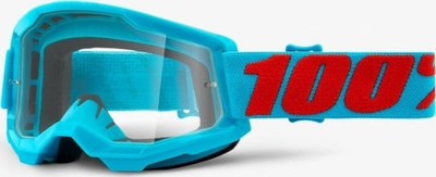 Syze motocross 100% STRATA 2 SUMMIT, lente transparente anti-fog, e bardhë