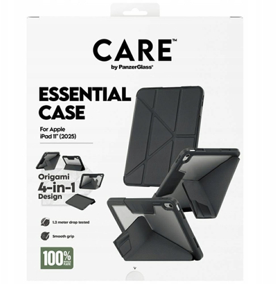 Këllëf tableti PanzerGlass CARE TPU Essential, për iPad 11 2025, i zi