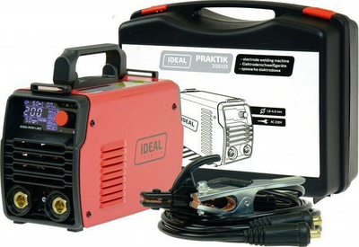 Aparat saldimi inverter Ideal Praktik 200 LED Set Pulse, 200A, MMA TIG DC, portokalli
