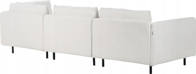 Divan këndor modular EGERIS, 3 vende, shtrirje majtas, bezhë e çelët