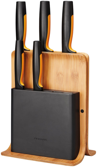 Set thika Fiskars Bamboo, 5 copë, zezë