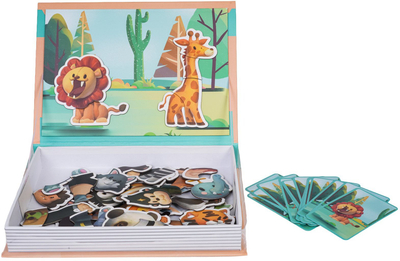 Puzzle magnetik për kalamaj Ramiz Safari, me kartona me figura, librezë edukative
