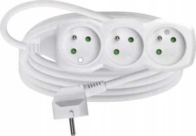 Zgjatues elektrik EMOS 1902031008, 3 dalje, 10 m, i bardhë