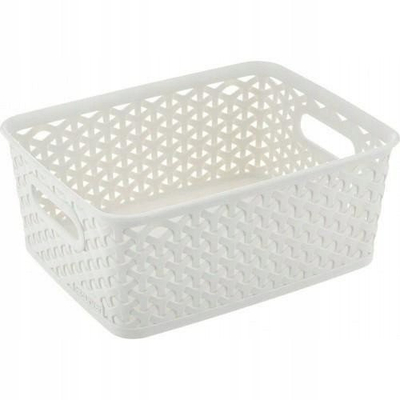 Shportë organizuese Curver Small Storage Basket, 4L, plastike, e bardhë