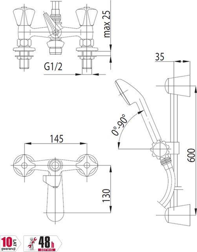 Rubinet banje KFA Standard 305-312-00