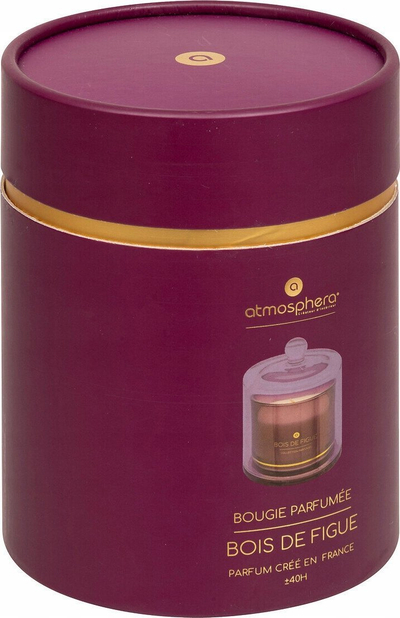 Qiri aromatik Atmosphera Ilae Milky Fig, 240g, në qelq, vjollcë